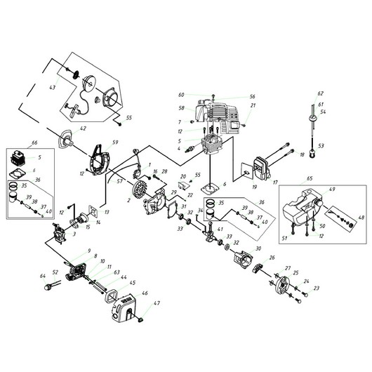 Детали двигателя Champion HT626R